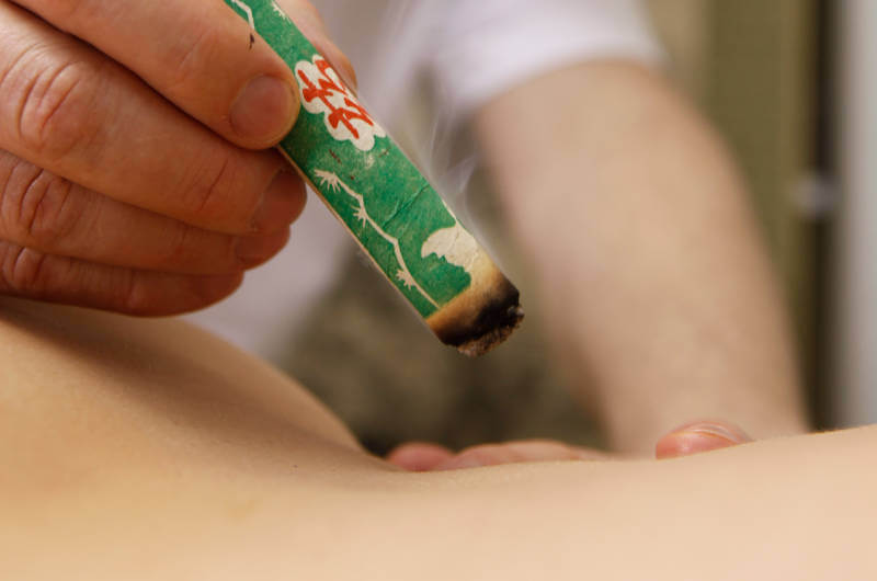 Waermebehandlung mit Moxa
